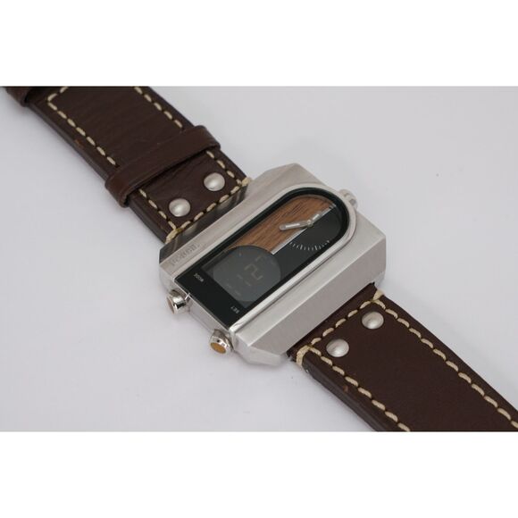 FOSSIL Retro Watch JR-9121 Digital & Analog DIGI-ANA Great Shape Works Perfectly - Picture 1 of 6